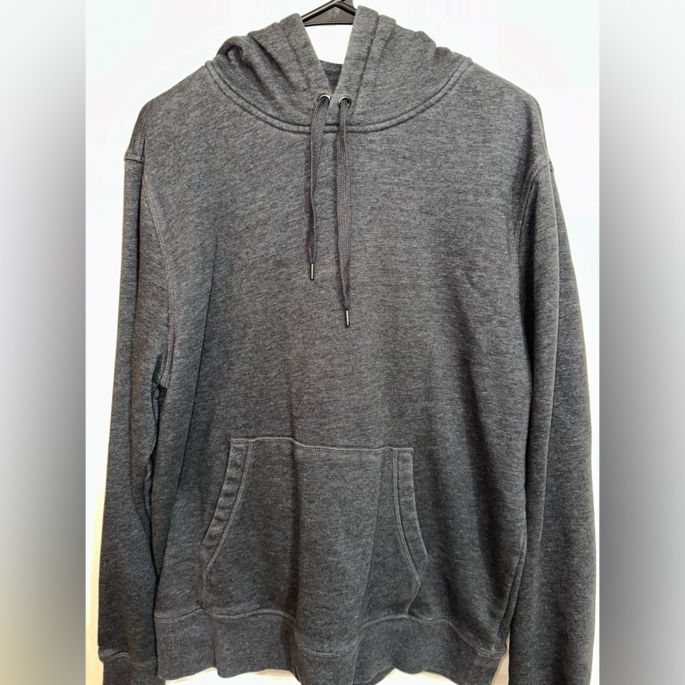 Heather Black Fleece Hoodie, Amazon Essentials, L